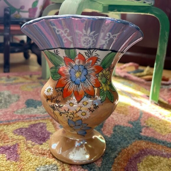 Vintage Lusterware Vase Made in Japan 7" - Picture 16 of 16
